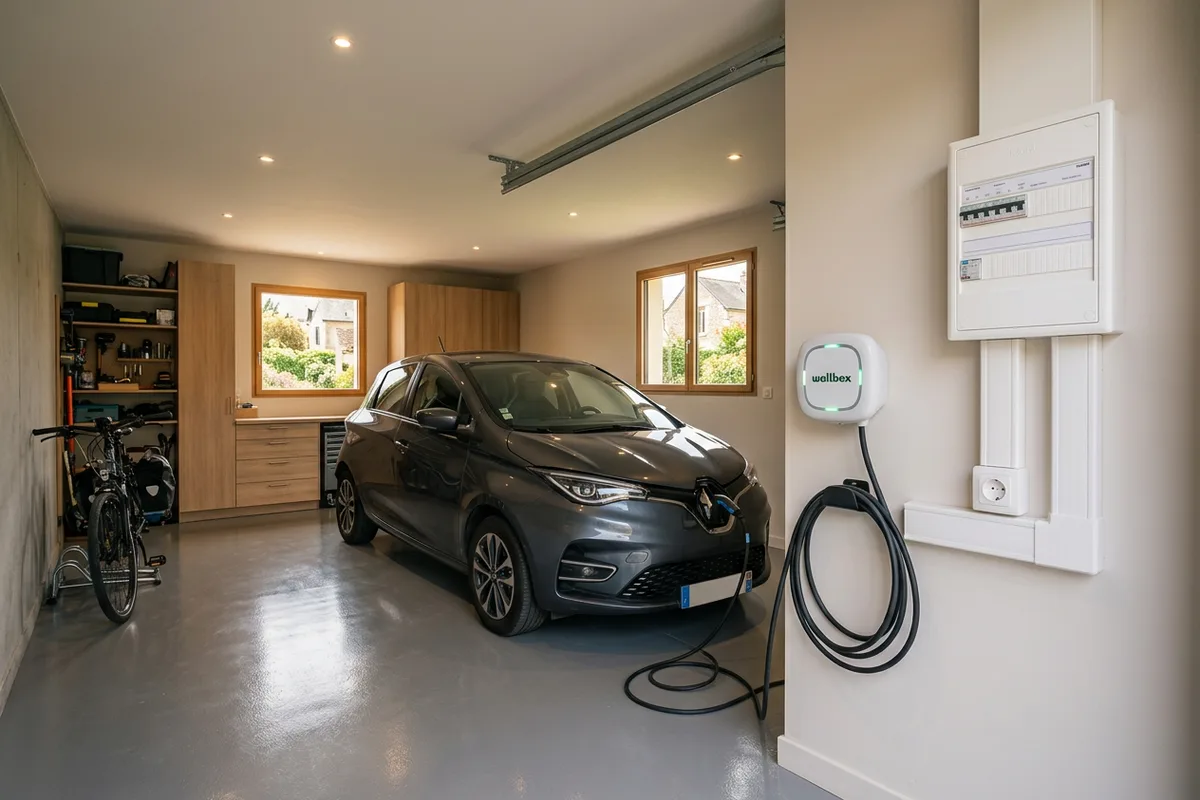 Résultat impeccable d'une installation borne de recharge murale pour maison individuelle à Brens